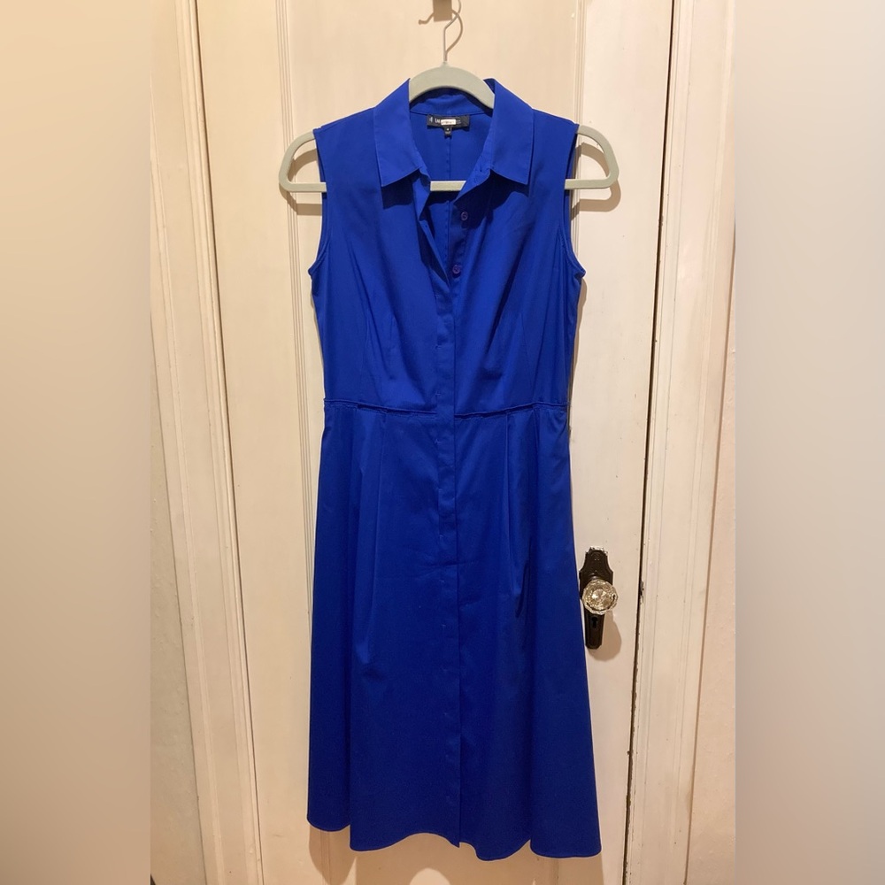 Lafayette 148 Cobalt Blue Dress